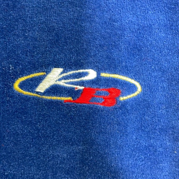 Vintage Retro Blues Half-Zip Fleece Pullover Size Large - Picture 3 of 4